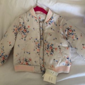 Gap girls bomber floral jacket